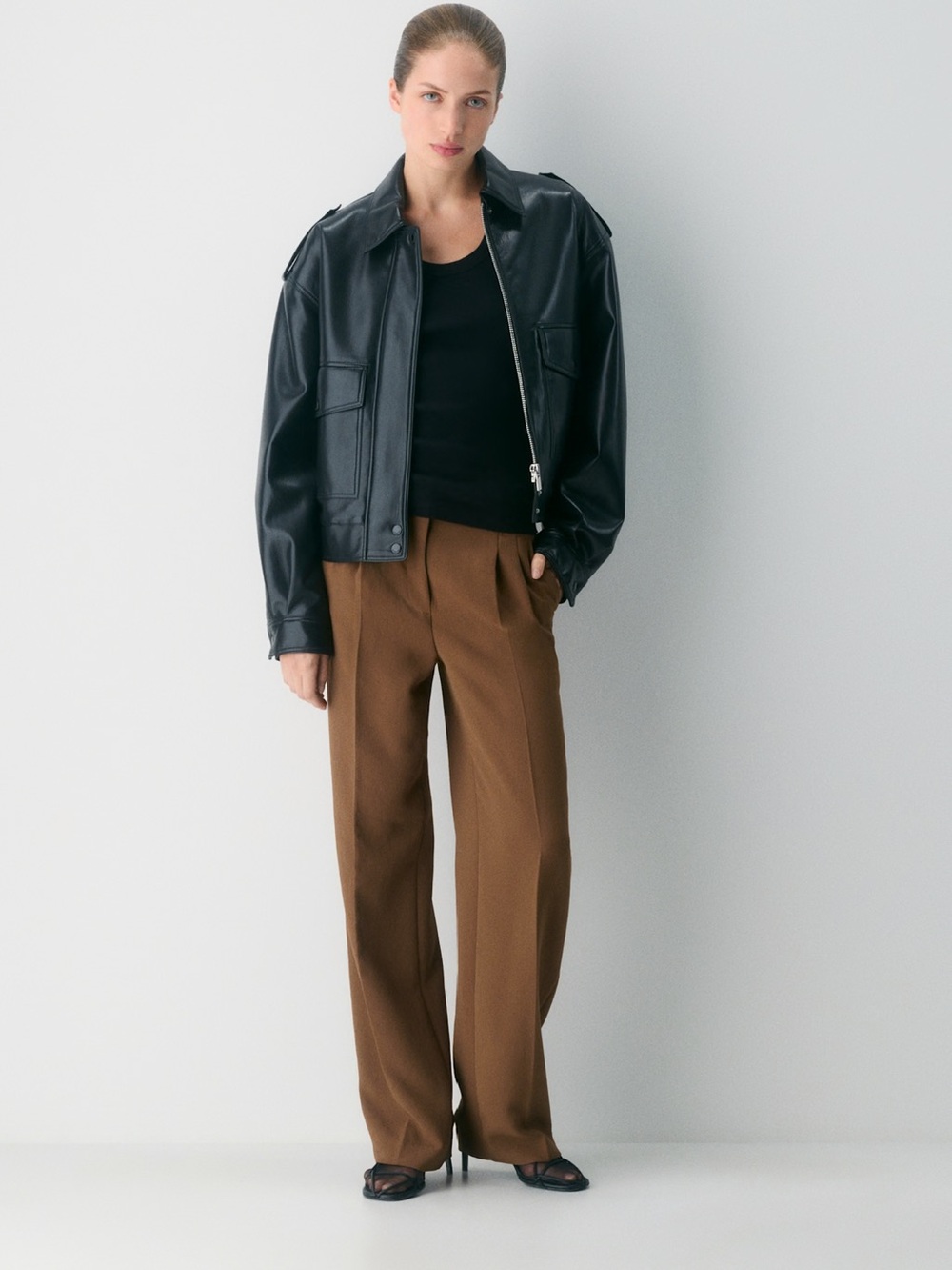 Aritzia Brown The Effortless Pant Brown Trousers Size 00